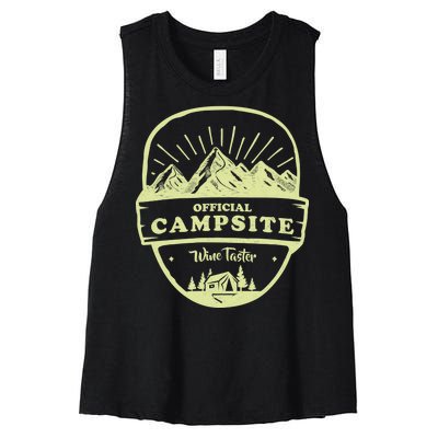 Official Campsite Wine Taster Women's Racerback Cropped Tank