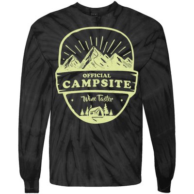 Official Campsite Wine Taster Tie-Dye Long Sleeve Shirt