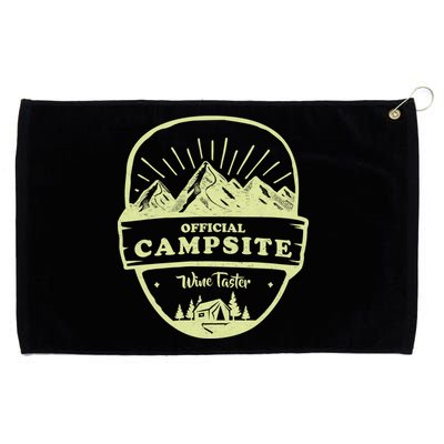 Official Campsite Wine Taster Grommeted Golf Towel