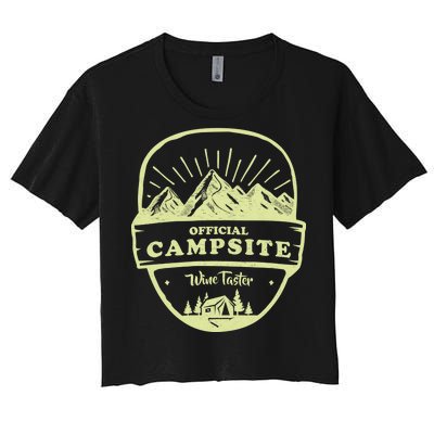 Official Campsite Wine Taster Women's Crop Top Tee