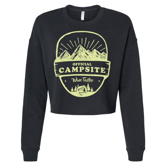 Official Campsite Wine Taster Cropped Pullover Crew