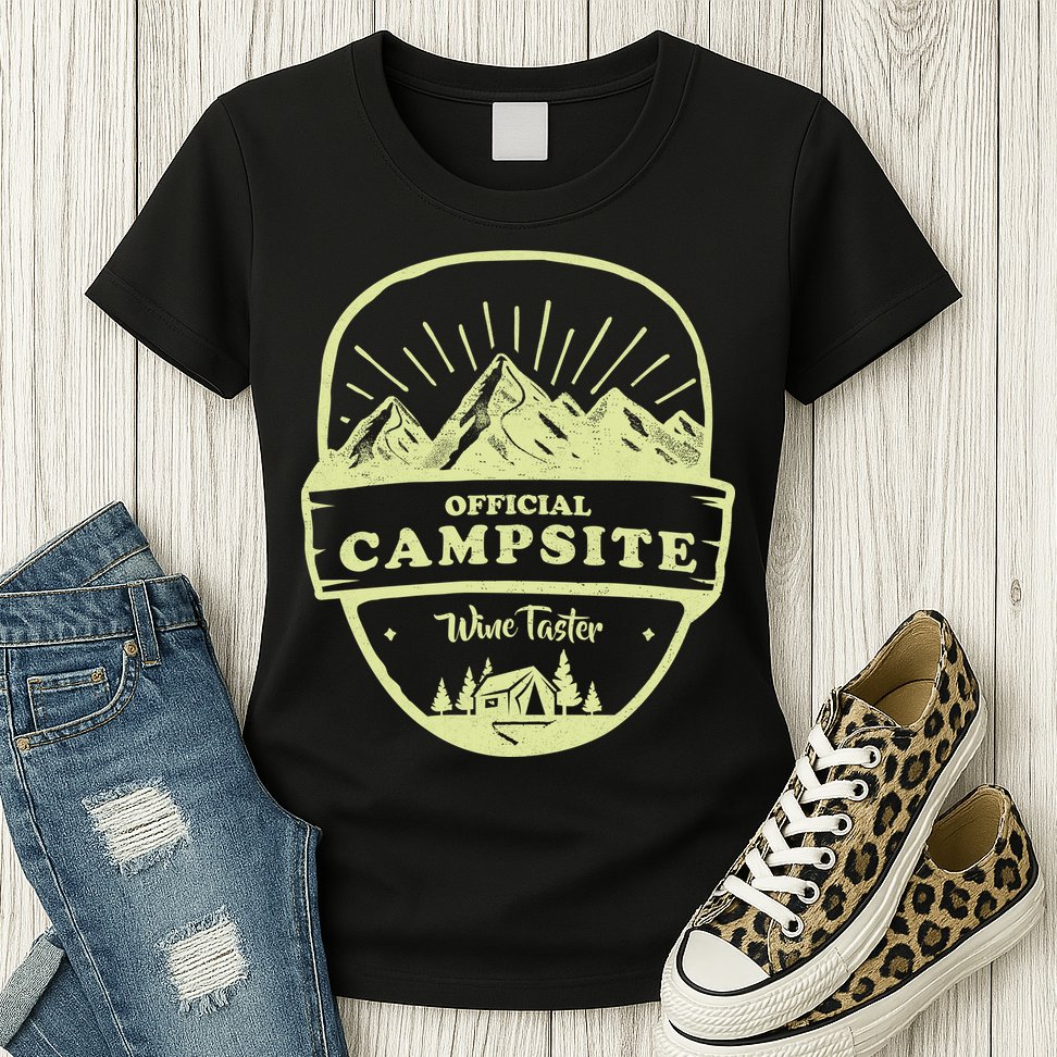 Official Campsite Wine Taster Womens T-Shirt