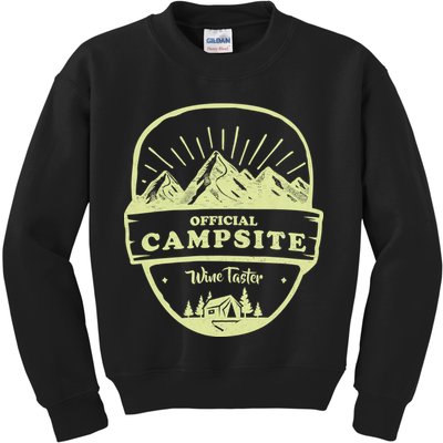 Official Campsite Wine Taster Kids Sweatshirt