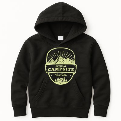 Official Campsite Wine Taster Kids Hoodie