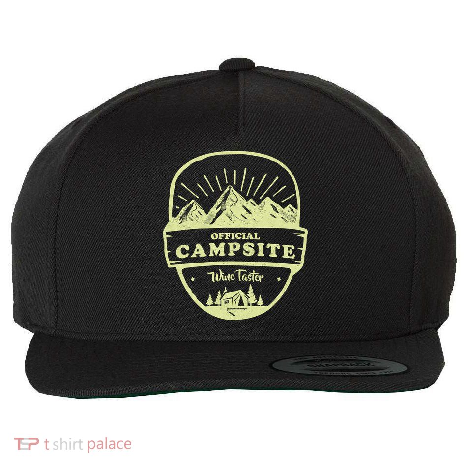 Official Campsite Wine Taster Wool Snapback Cap