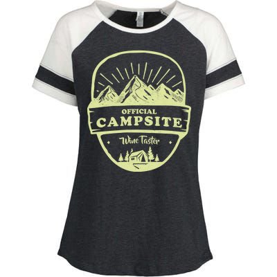 Official Campsite Wine Taster Enza Ladies Jersey Colorblock Tee