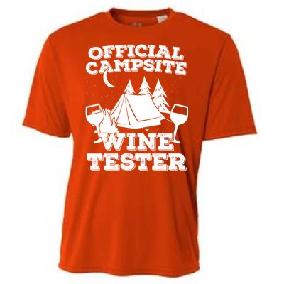 Official Campsite Wine Tester Cooling Performance Crew T-Shirt