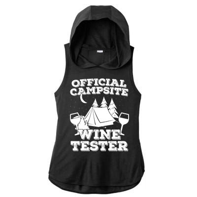 Official Campsite Wine Tester Ladies PosiCharge Tri-Blend Wicking Draft Hoodie Tank