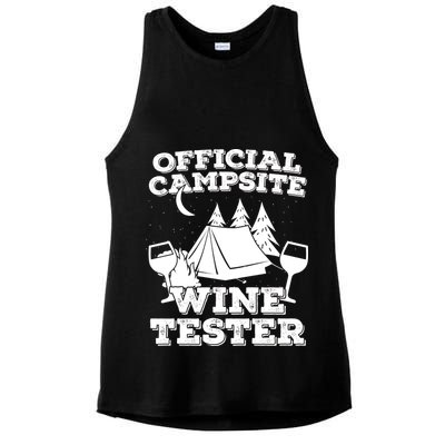 Official Campsite Wine Tester Ladies PosiCharge Tri-Blend Wicking Tank