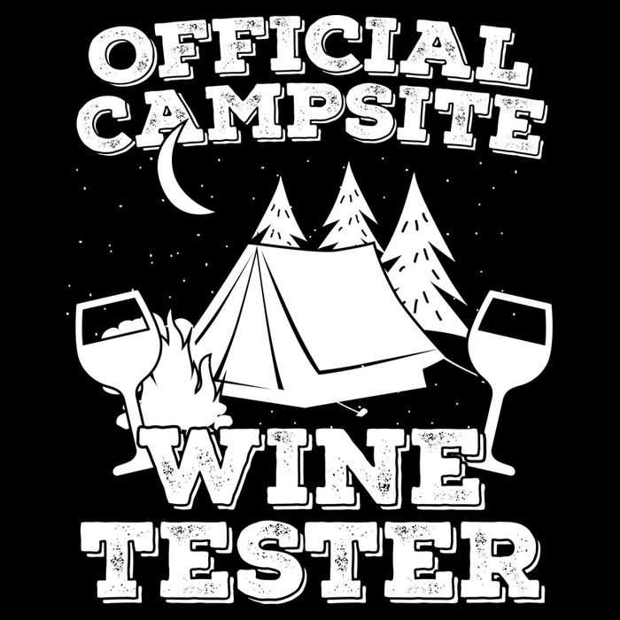 Official Campsite Wine Tester Flexfit Unipanel Trucker Cap