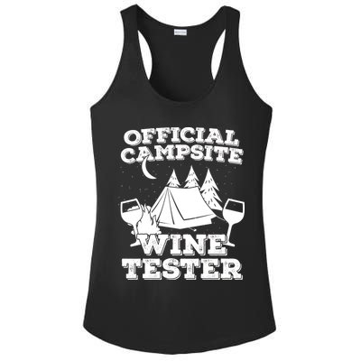 Official Campsite Wine Tester Ladies PosiCharge Competitor Racerback Tank