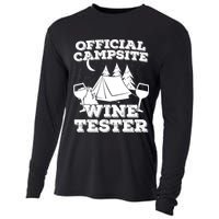 Official Campsite Wine Tester Cooling Performance Long Sleeve Crew