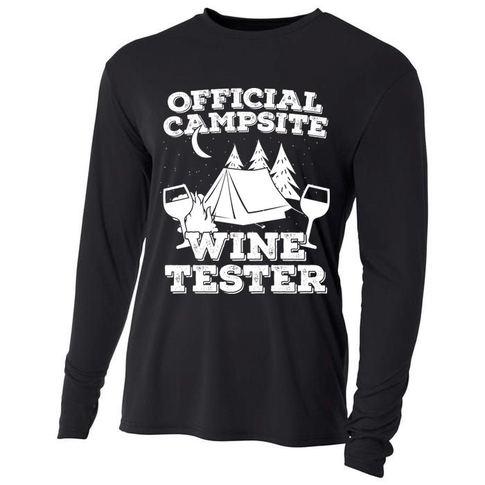 Official Campsite Wine Tester Cooling Performance Long Sleeve Crew