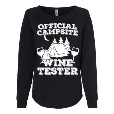 Official Campsite Wine Tester Womens California Wash Sweatshirt