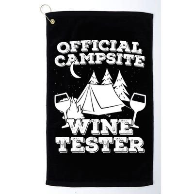 Official Campsite Wine Tester Golf Towel