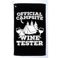 Official Campsite Wine Tester Golf Towel