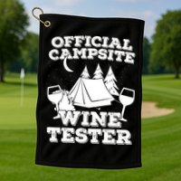 Official Campsite Wine Tester Golf Towel