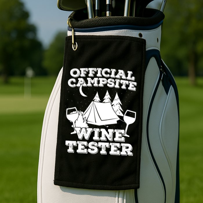 Official Campsite Wine Tester Golf Towel