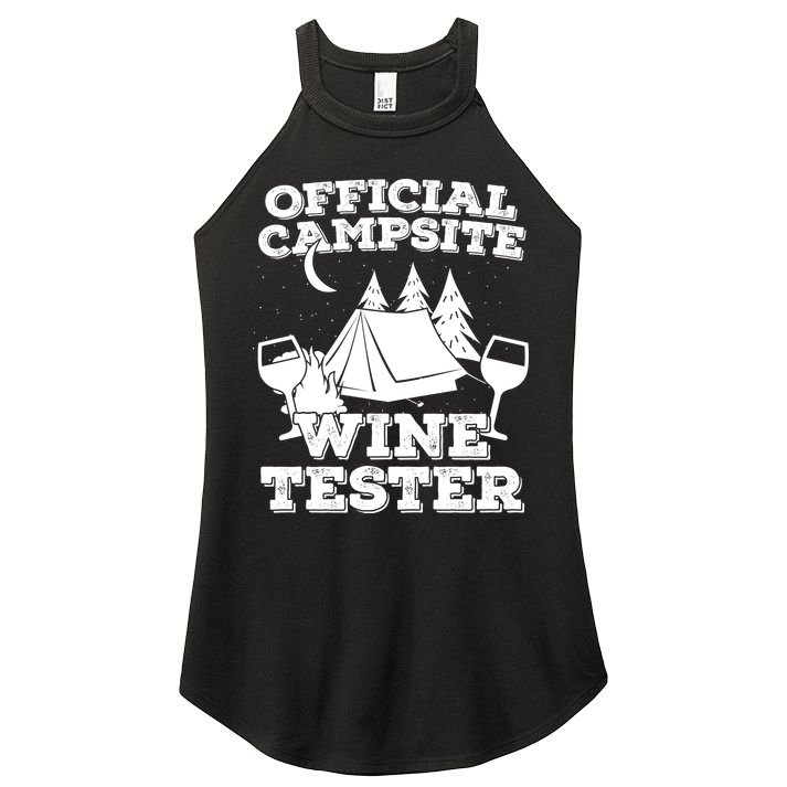 Official Campsite Wine Tester Women's Perfect Tri Rocker Tank