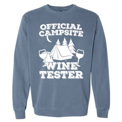 Official Campsite Wine Tester Garment-Dyed Sweatshirt