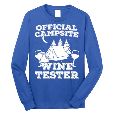 Official Campsite Wine Tester Long Sleeve Shirt