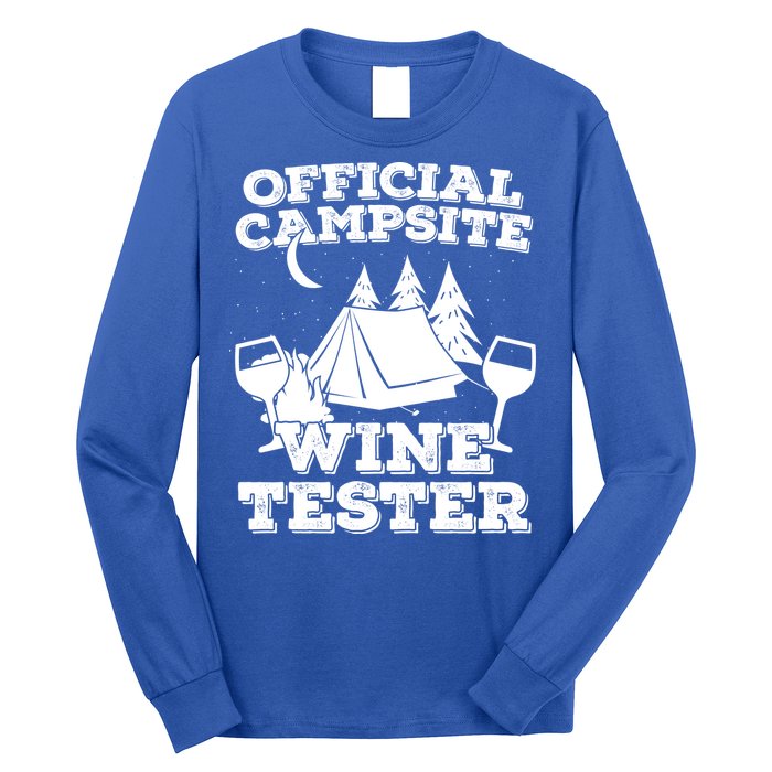 Official Campsite Wine Tester Long Sleeve Shirt