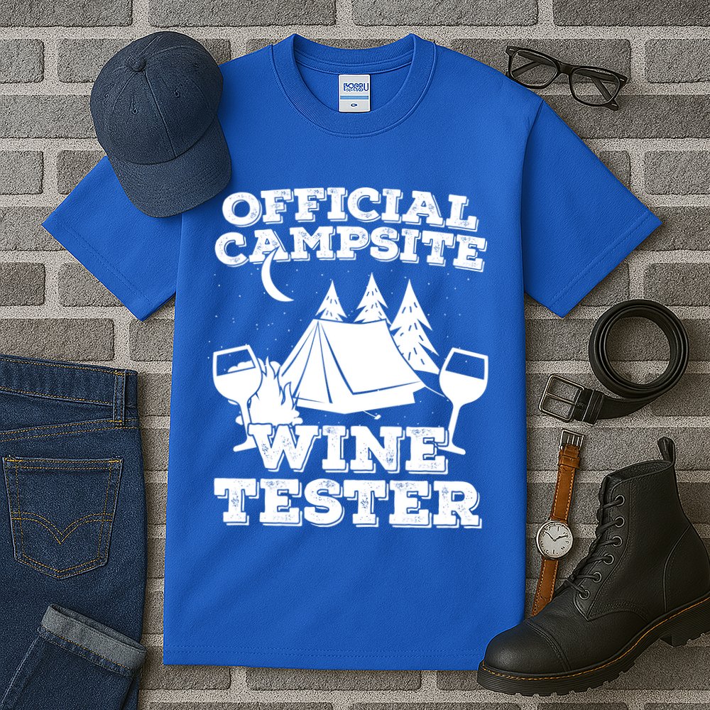 Official Campsite Wine Tester Tall T-Shirt