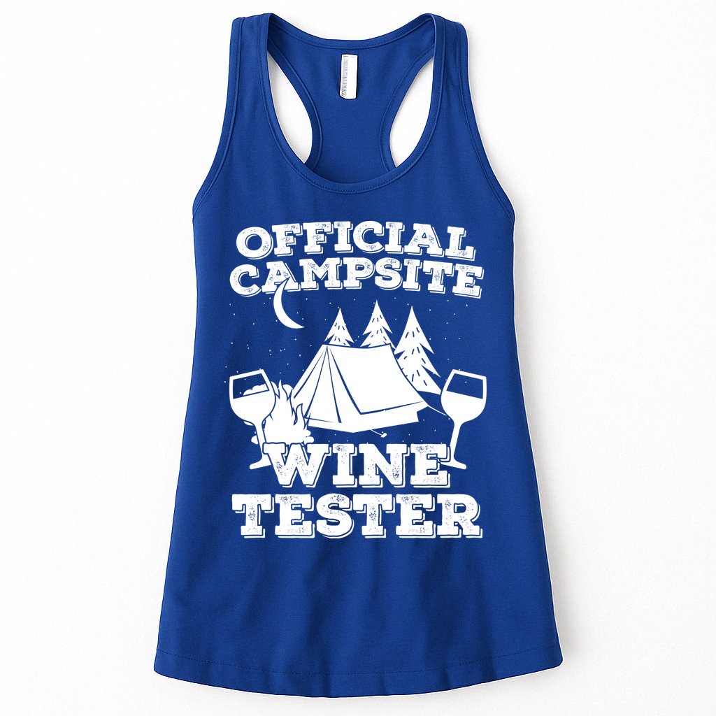 Official Campsite Wine Tester Womens Tank Top