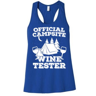 Official Campsite Wine Tester Women's Racerback Tank