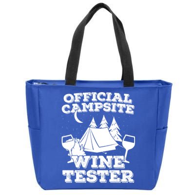 Official Campsite Wine Tester Zip Tote Bag