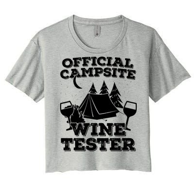 Official Campsite Wine Tester Women's Crop Top Tee