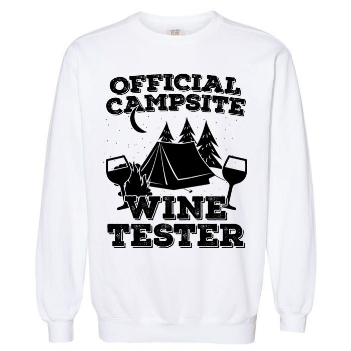 Official Campsite Wine Tester Garment-Dyed Sweatshirt