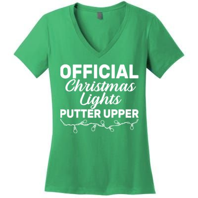 Official Christmas Light Putter Upper Women's V-Neck T-Shirt