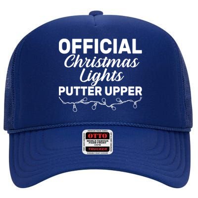 Official Christmas Light Putter Upper High Crown Mesh Back Trucker Hat