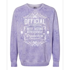 Official Cincinnati Oktoberfest Beer Tasting Representative Colorblast Crewneck Sweatshirt