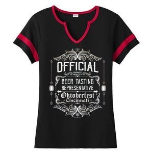 Official Cincinnati Oktoberfest Beer Tasting Representative Ladies Halftime Notch Neck Tee