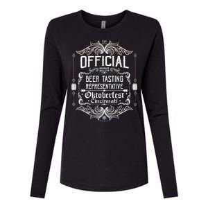 Official Cincinnati Oktoberfest Beer Tasting Representative Womens Cotton Relaxed Long Sleeve T-Shirt