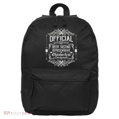 Official Cincinnati Oktoberfest Beer Tasting Representative 16 in Basic Backpack