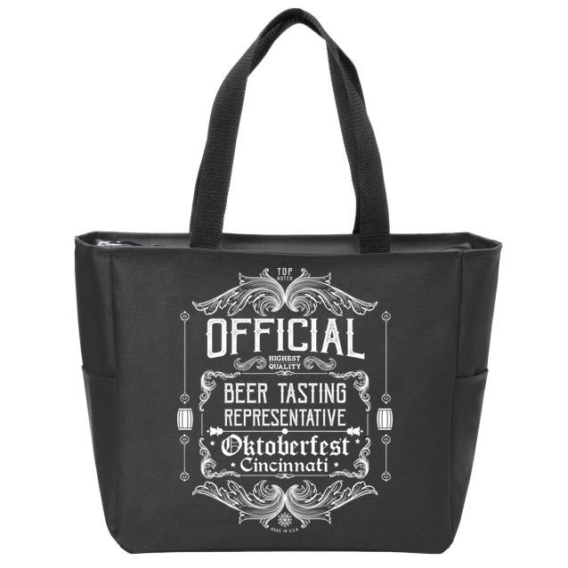 Official Cincinnati Oktoberfest Beer Tasting Representative Zip Tote Bag