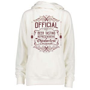 Official Cincinnati Oktoberfest Beer Tasting Representative Womens Funnel Neck Pullover Hood