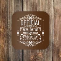 Official Cincinnati Oktoberfest Beer Tasting Representative Coaster