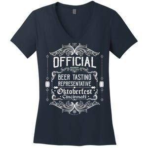 Official Cincinnati Oktoberfest Beer Tasting Representative Women's V-Neck T-Shirt