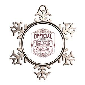 Official Cincinnati Oktoberfest Beer Tasting Representative Metallic Star Ornament