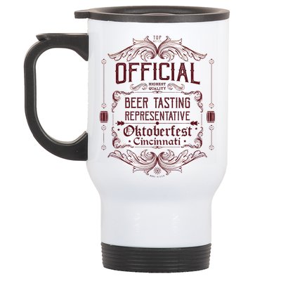 Official Cincinnati Oktoberfest Beer Tasting Representative Stainless Steel Travel Mug