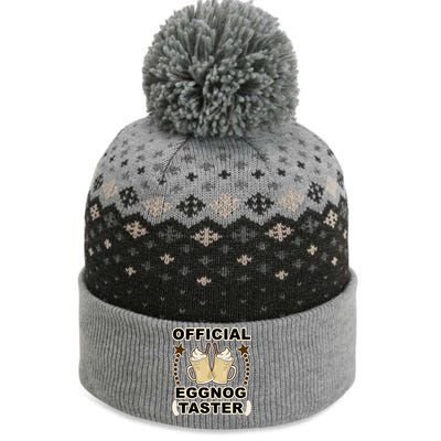 Official Eggnog Taster The Baniff Cuffed Pom Beanie