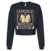 Official Eggnog Taster Cropped Pullover Crew