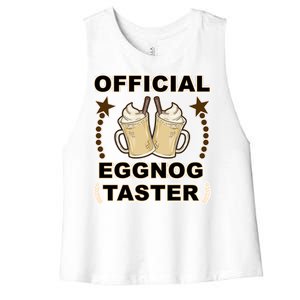 Official Eggnog Taster Women's Racerback Cropped Tank