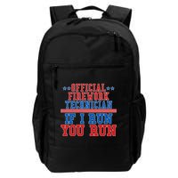 Official Firework Technician If I Run You Run 4th of July Backpack