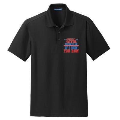 Official Firework Technician If I Run You Run 4th of July Dry Zone Grid Polo