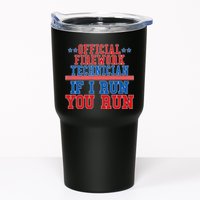Official Firework Technician If I Run You Run 4th of July Tumbler